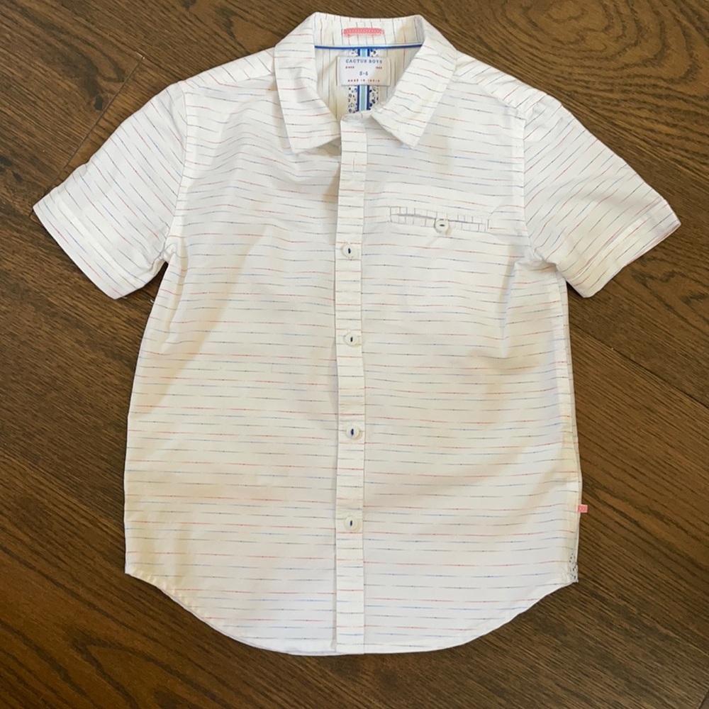 🍀4/$20 - Cactus Boys Button Down Shirt Size 5-6